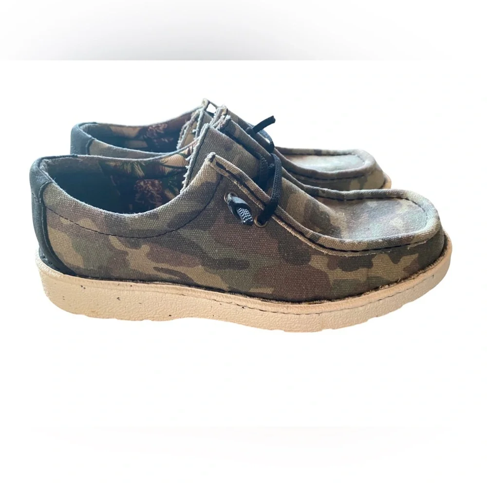 JUSTIN Men's‎ JM316 HAZER Moc-Toe Slip-On Casual Shoes, Camo Print, Size 9.5 M